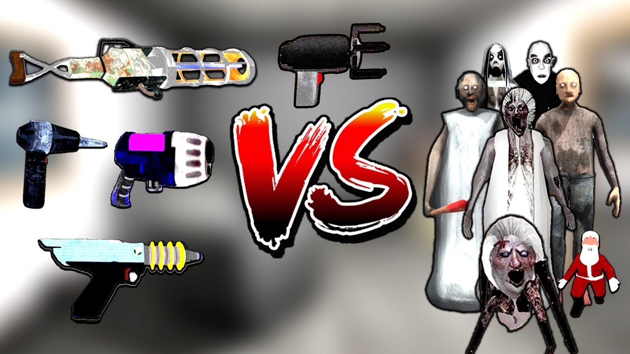 All New Electric Plasma Guns Vs Granny All Enemies - Granny 1 2 3 4 5 All Chapters