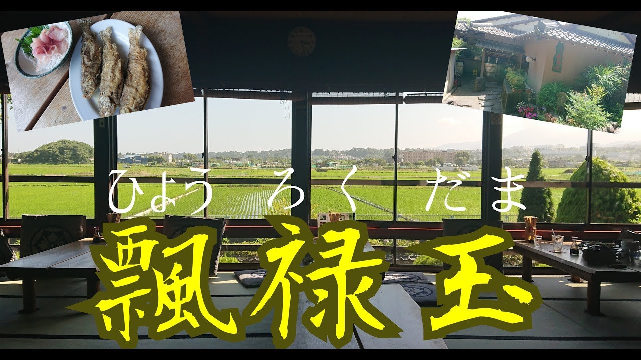 【絶景】田園風景を眺めながら飲む！川魚料理！【飄禄玉】