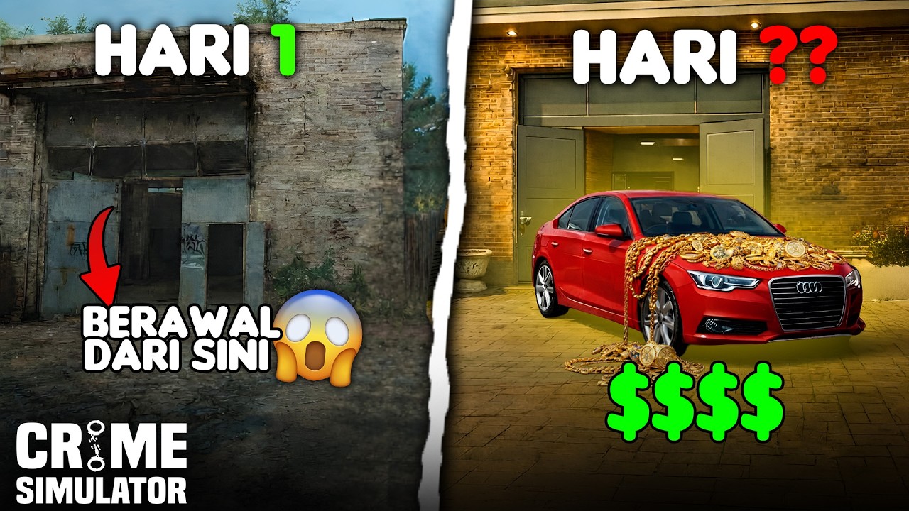 NYOBAIN MALING RUMAH HARI 1 VS HARI ? - CRIME SIMULATOR