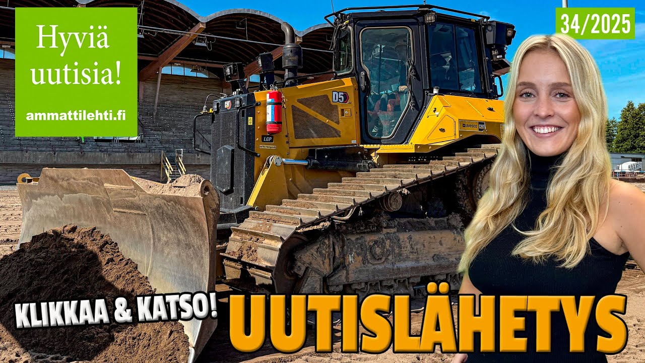 Hyviä uutisia! vko 34/2025 - viikon kovimmat kone- ja kuljetusalan aiheet meiltä ja maailmalta