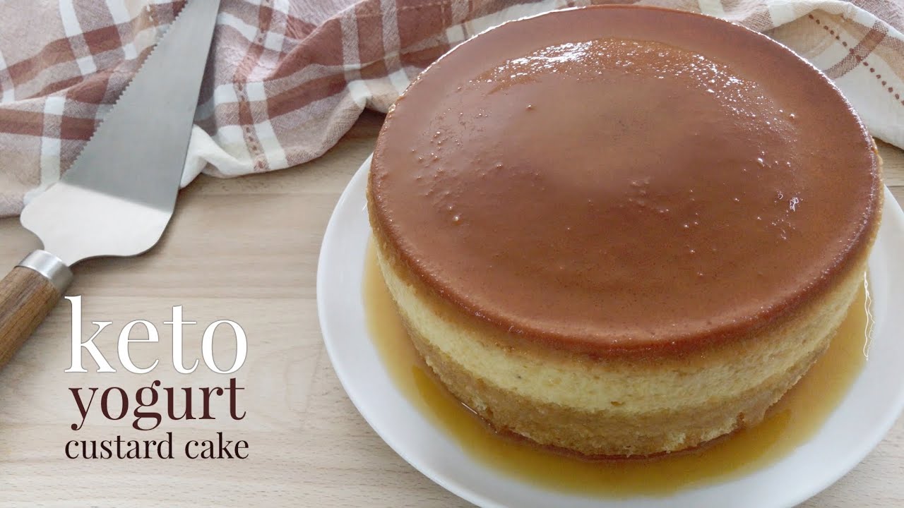 Keto Yogurt Custard Cake