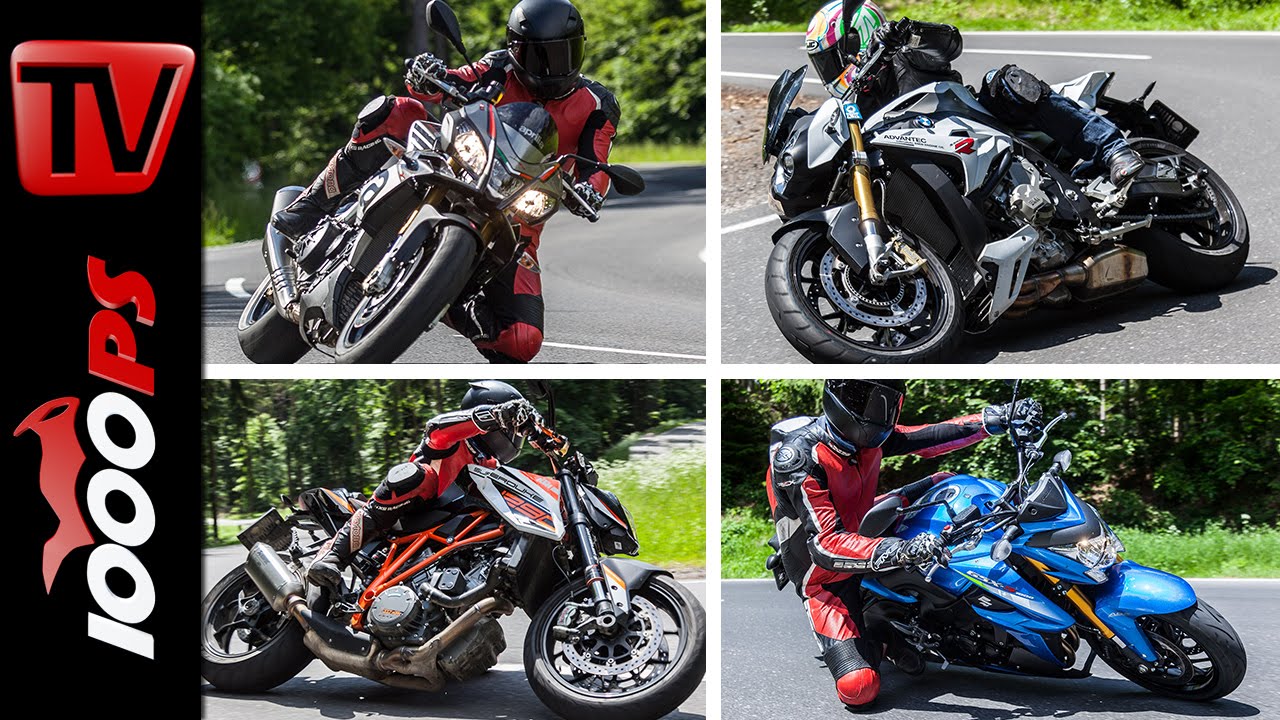 Nakedbike Test 2015 - Aprilia Tuono, KTM 1290 Super Duke, BMW S1000R, Suzuki GSX-S 1000