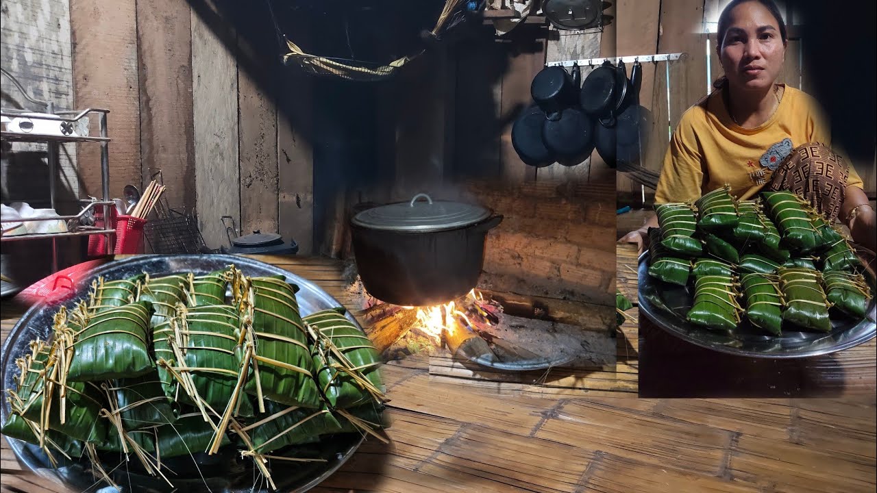 Wrapping traditional cakes to welcome Lunar New year 2026- Life in the mountains.
