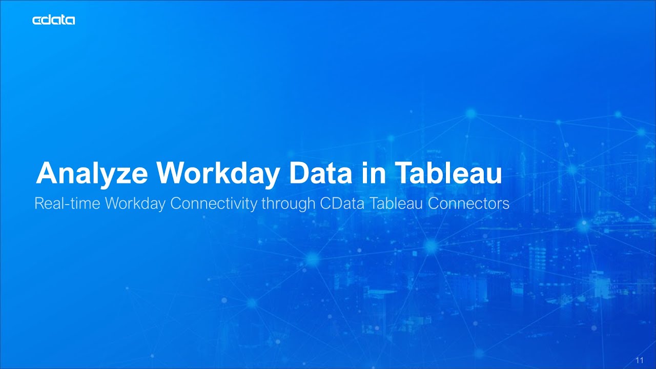 Analyze Live Workday Data in Tableau Desktop