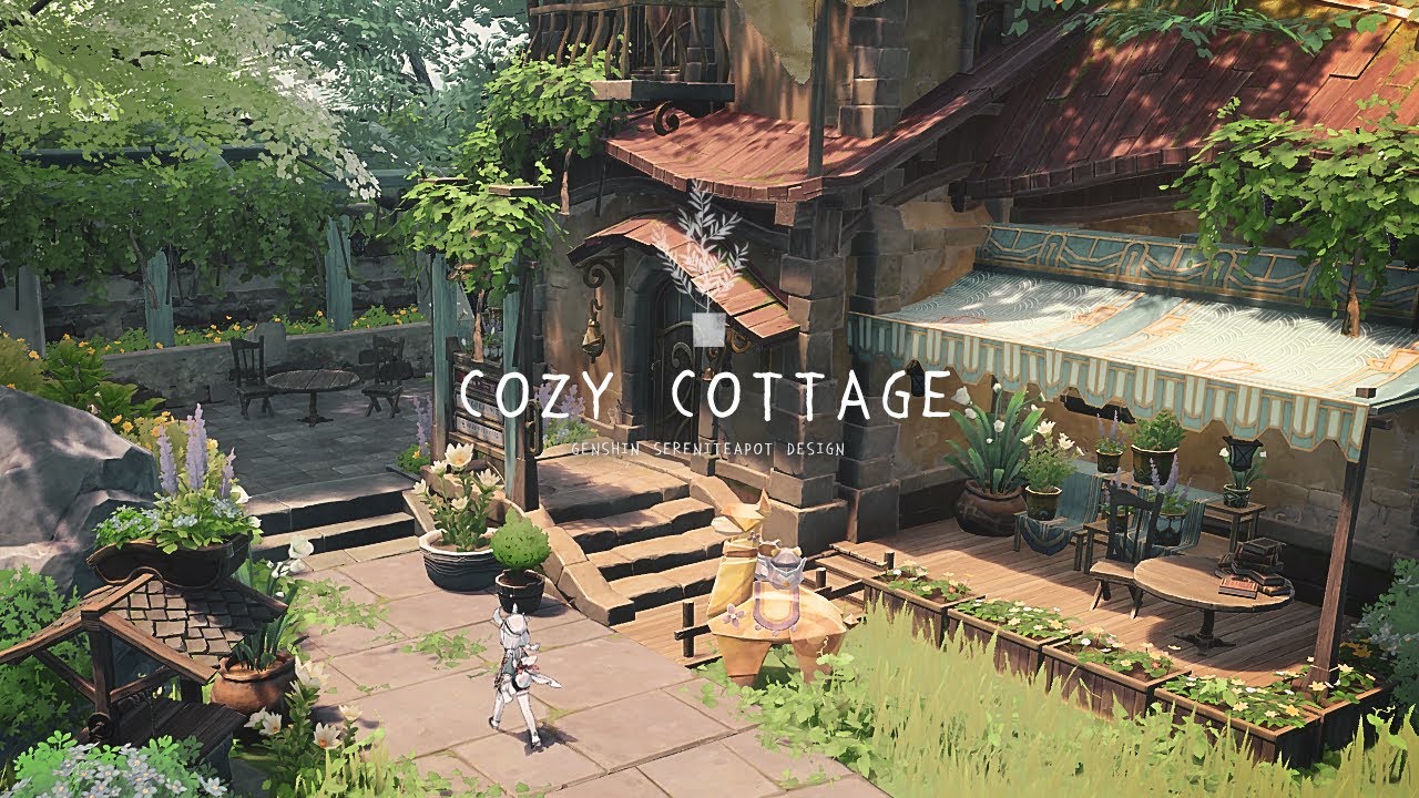 Cozy Cottage | Genshin Serenitea Pot Design & Speed Build | 原神 塵歌壺