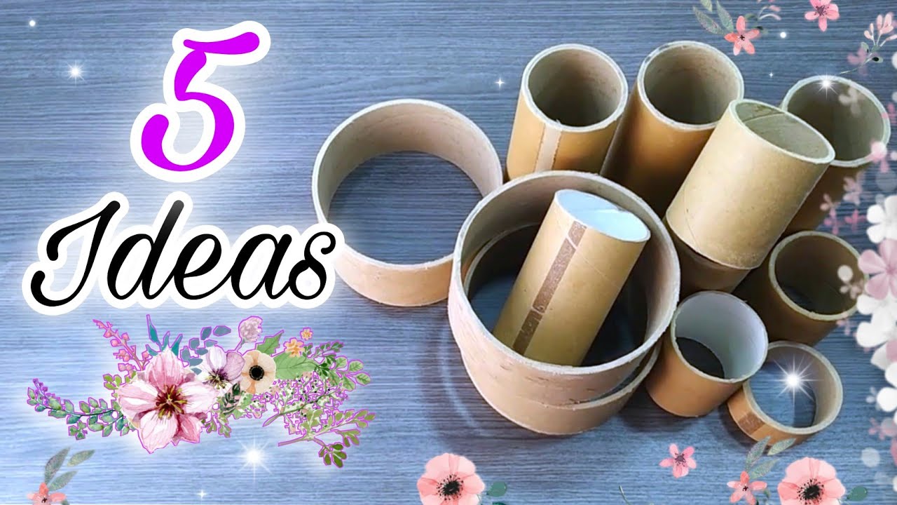 😍Lindas IDEAS CON TUBOS DE CARTON GRUESO ♻️ CRAFTS WITH CARDBOARD TUBES - MANUALIDADES CON CARTON