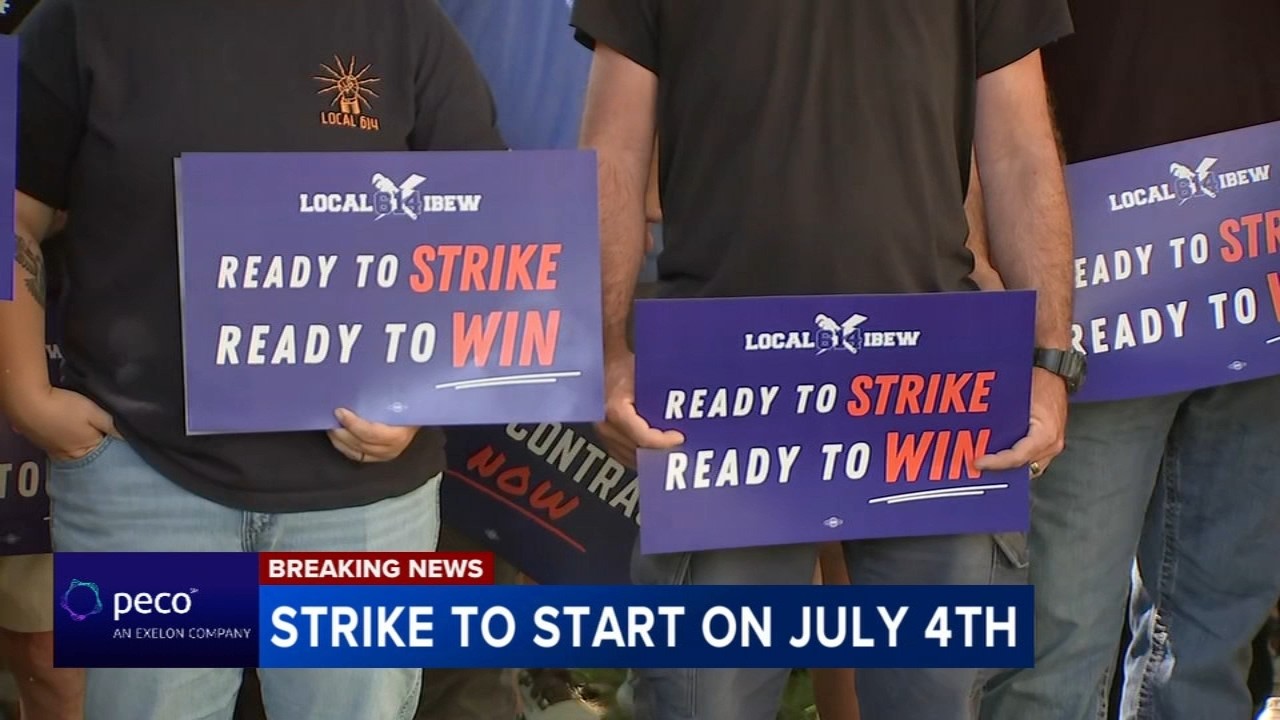 PECO workers poised to go on strike July 4, union officials say