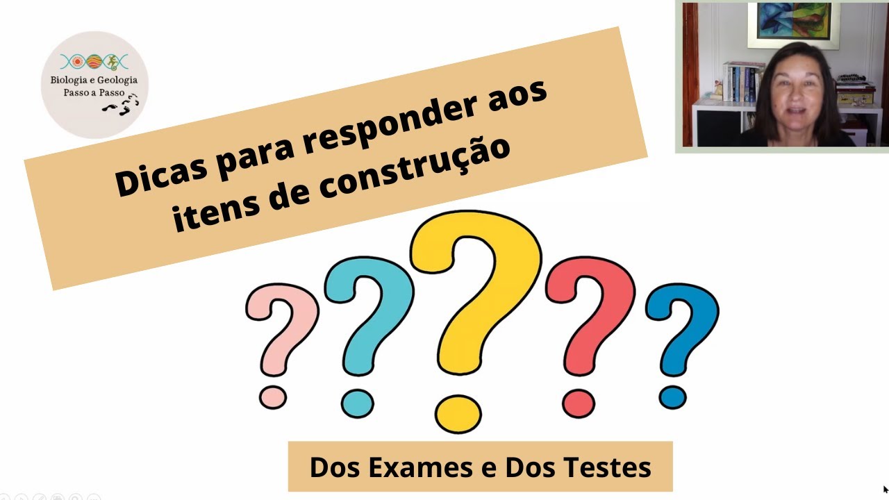 Dicas para responder aos itens de construção dos exames e dos testes