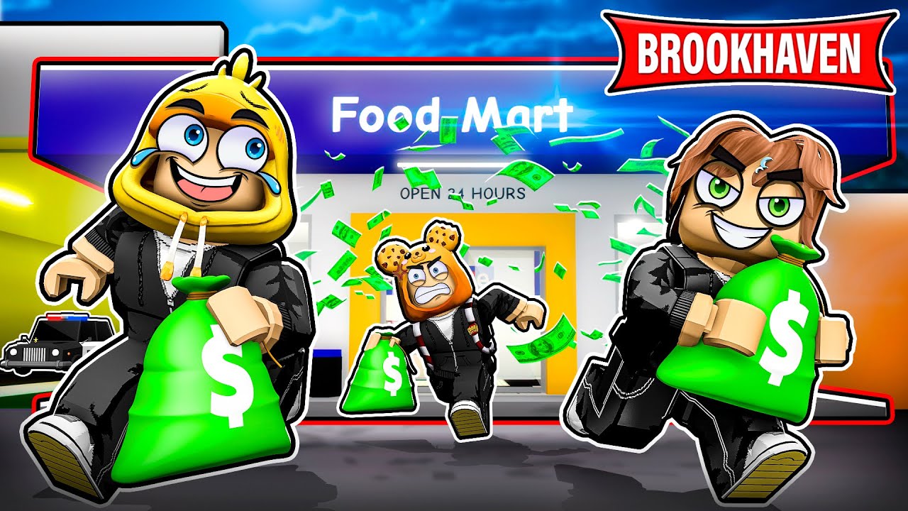 Wij OVERVALLEN Een SUPERMARKT In Roblox!
