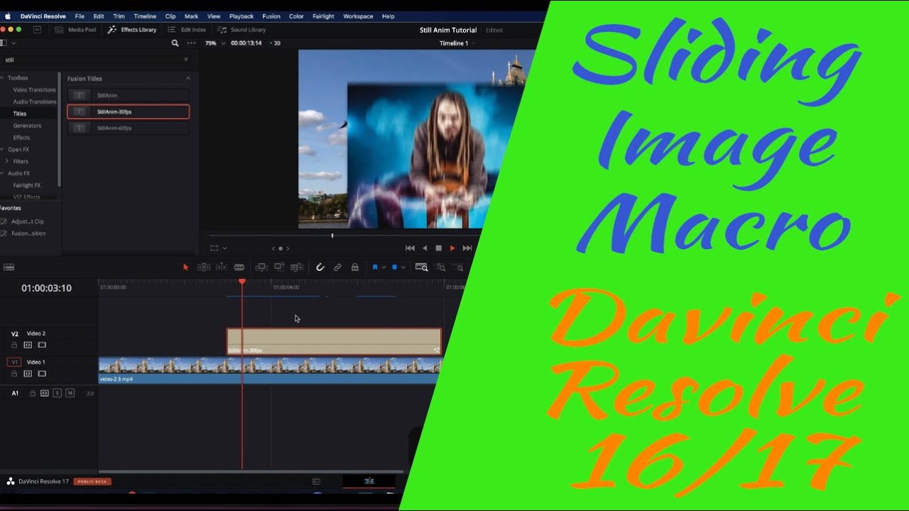 Sliding image Macro - Davinci Resolve 16/17