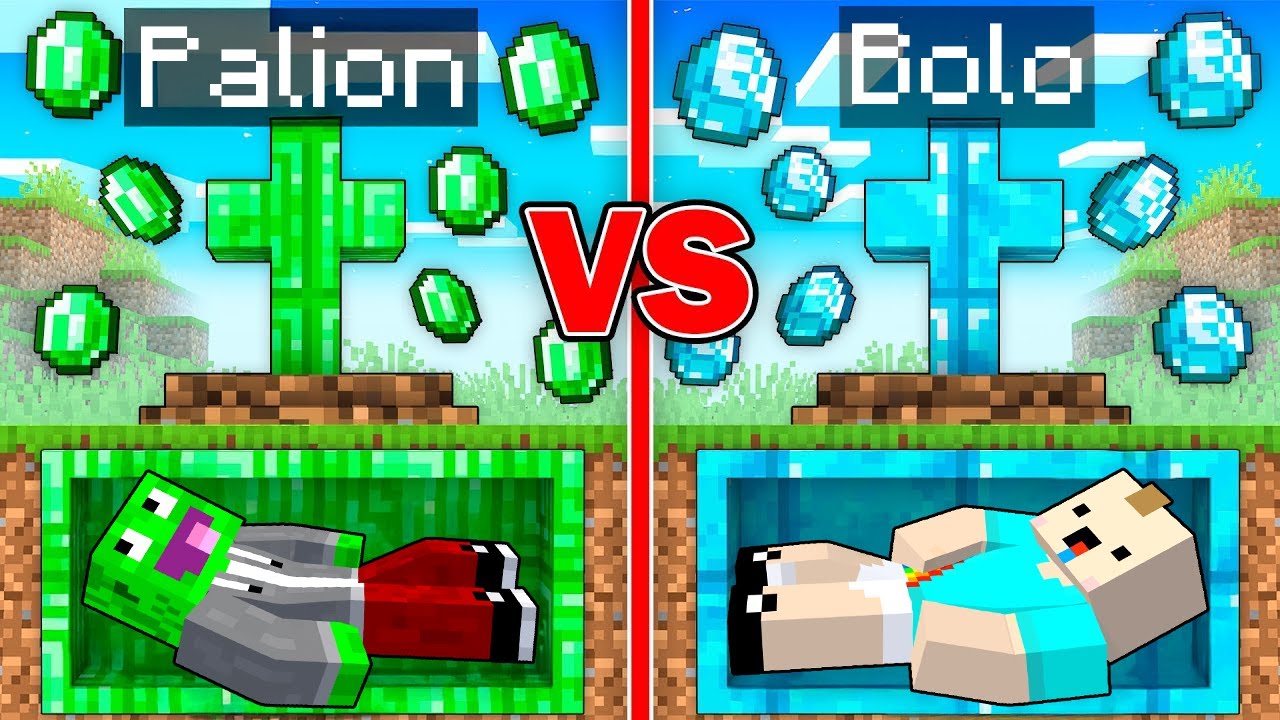 PALION EMERALD VS BOLO DIAMENTOWY GR&Oacute;B w MINECRAFT!
