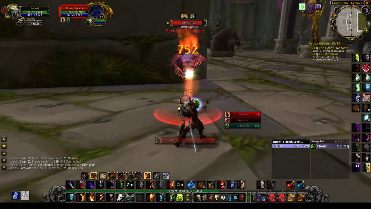 Solo Warlock Eldreth Spectre DM West (Shadow Resistance Gear) WoW Classic