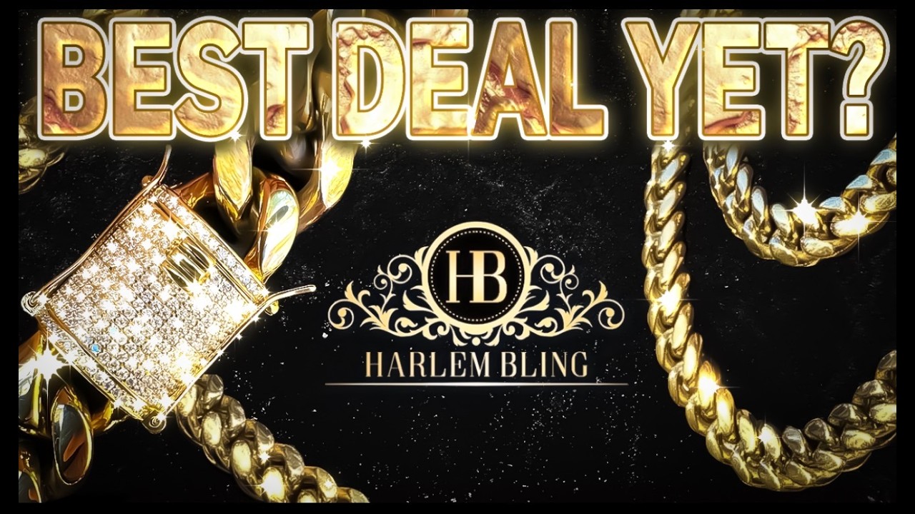 HARLEM BLINGATHON GIVEAWAY DAY 2 💎 Stainless Steel KILO Cuban Link w/ Moissanite Clasp Review 🔥