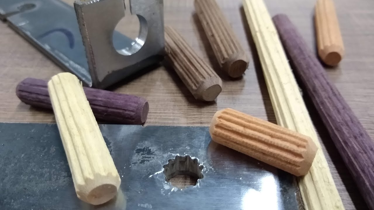 Como fazer cavilha estriada! How to make splined dowels!