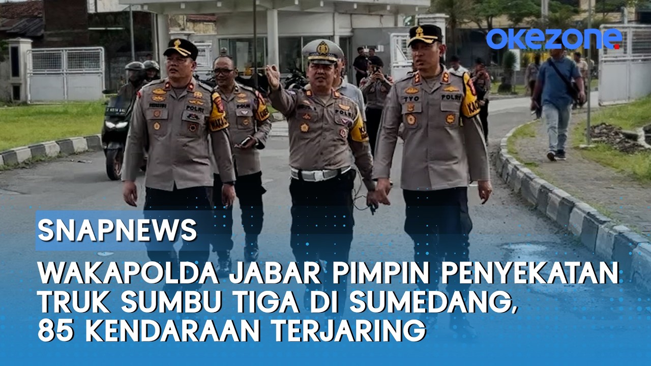 Wakapolda Jabar Pimpin Penyekatan Truk Sumbu Tiga di Sumedang, 85 Kendaraan Terjaring | Snapnews