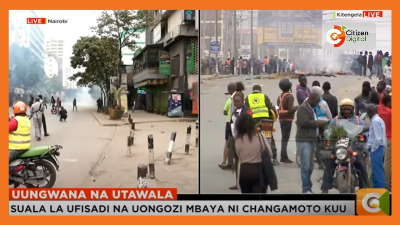 Protests intensify in Nairobi CBD and Kitengela