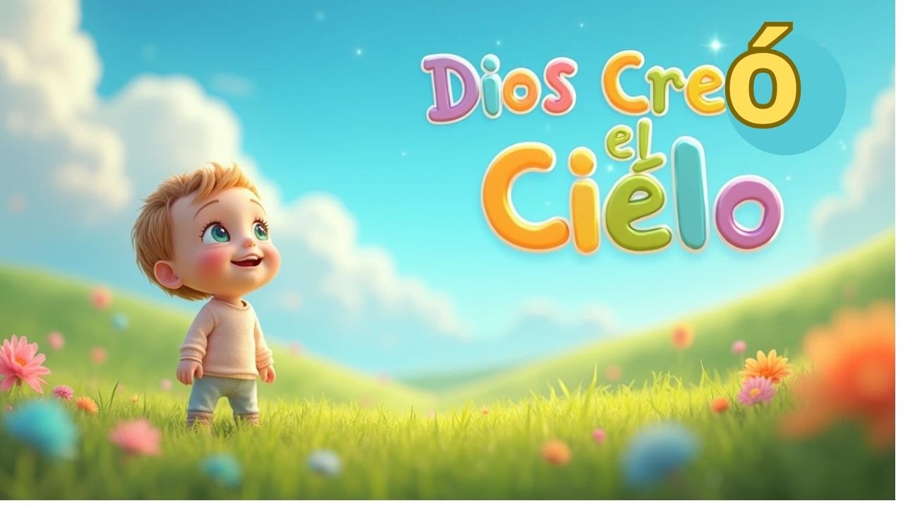 Dios cre&oacute; el Cielo Historia B&iacute;blica para ni&ntilde;os Principiantes #3