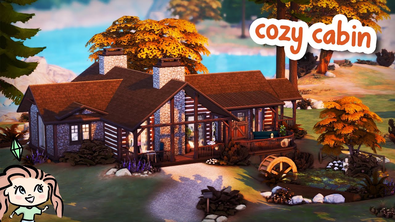 Cozy Fall Log Cabin 🍂 || The Sims 4 Speed Build