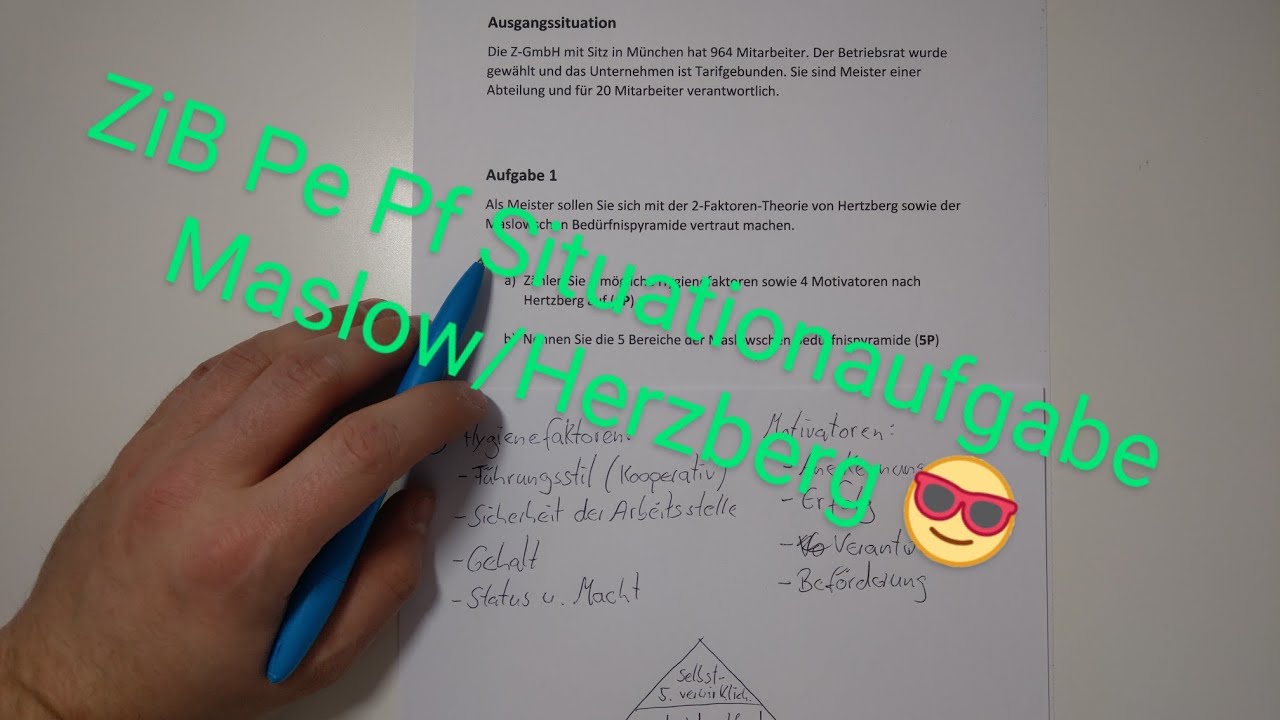 BQ | HQ |  Dave Seller | PE | PF | ZiB | Situationsaufgabe | IHK | Maslow | Herzberg