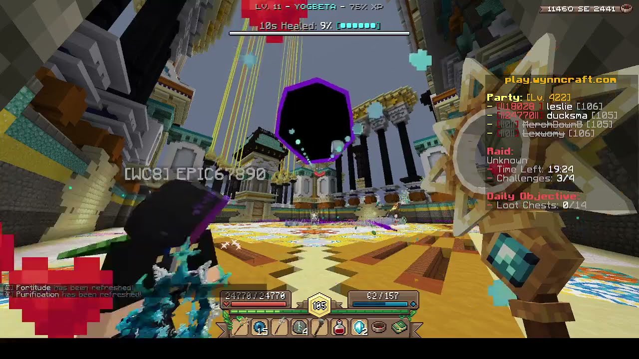 Wynncraft Beta Nexus of Light Boss Fight