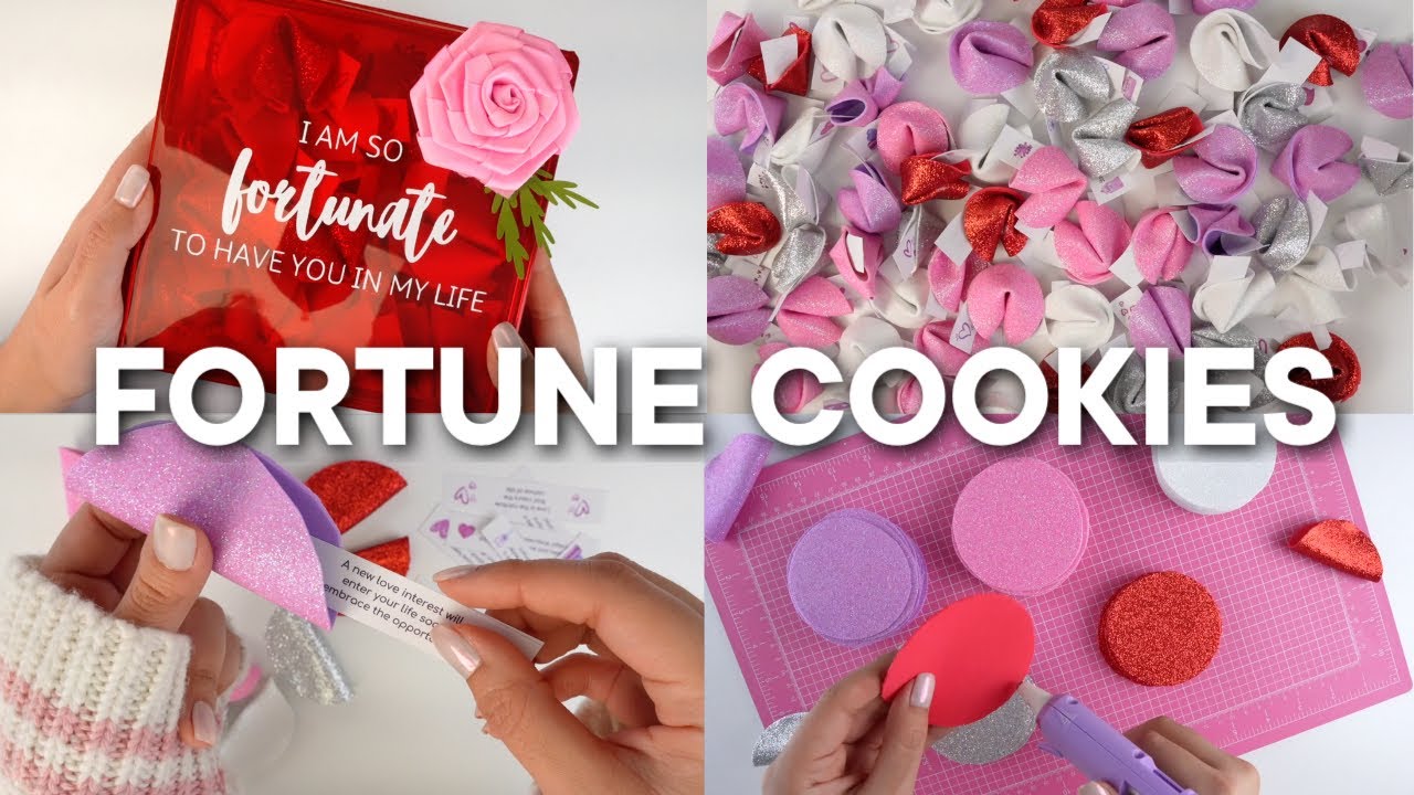 Valentine&rsquo;s Day DIY Gift Idea! CRAFT FOAM FORTUNE COOKIES! 🥠💕  (Easy and Cheap)