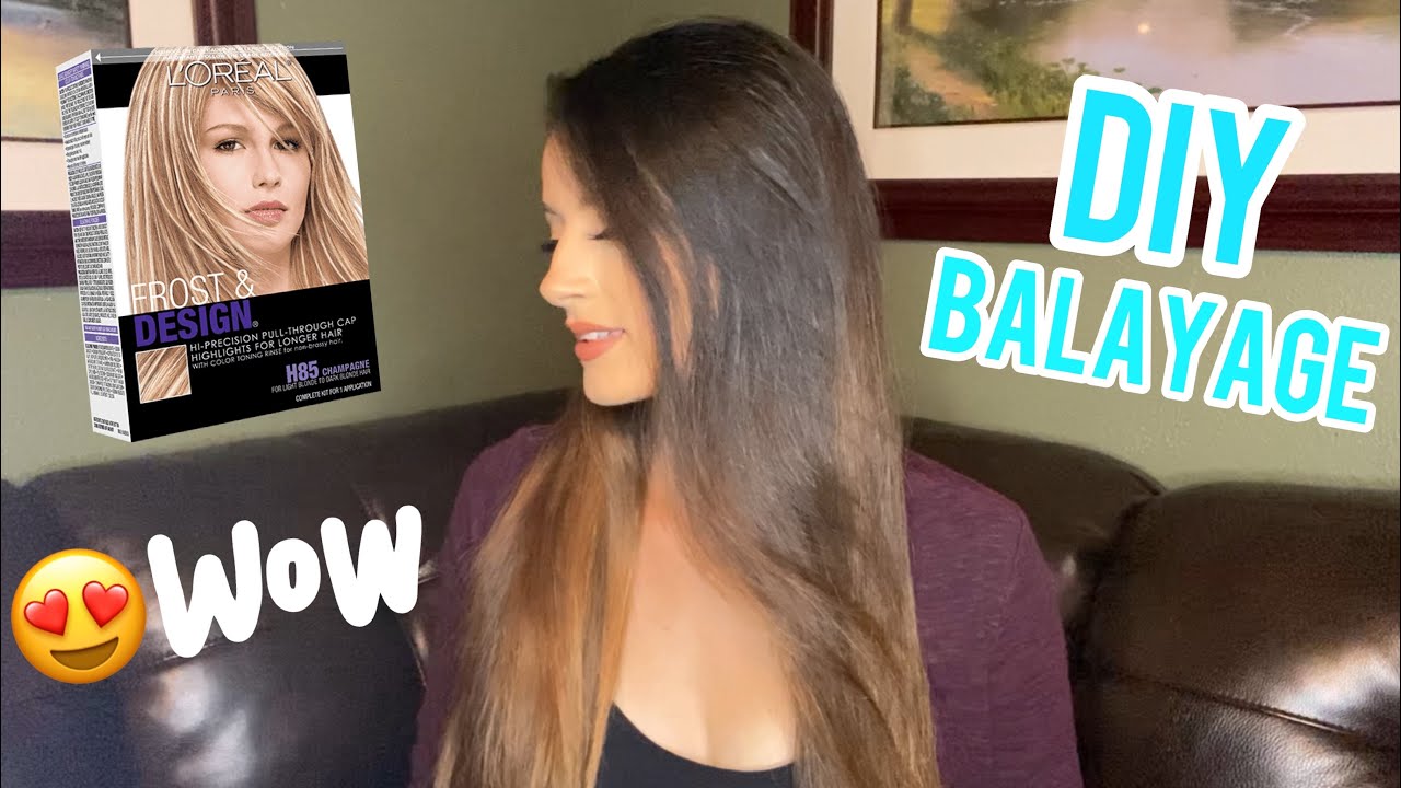 DIY balayage on brown hair at home | L’Oréal frost and design kit review