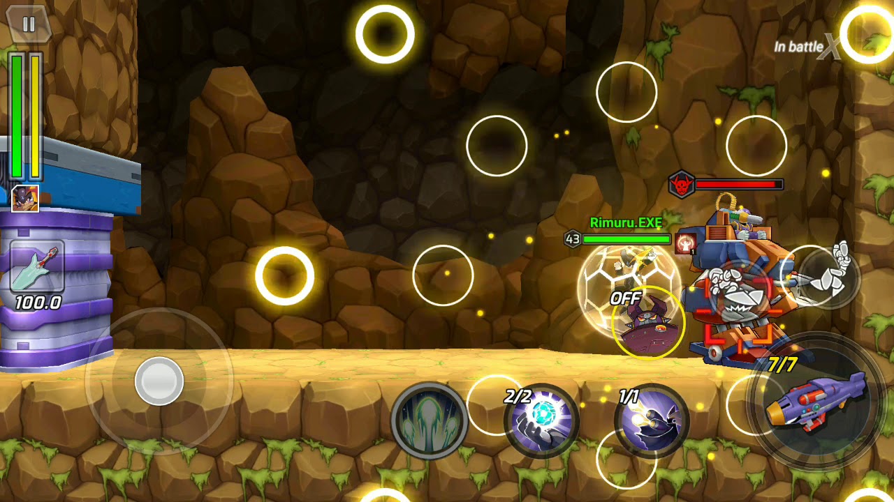 Rockman X Dive l Newbie encounter with Goliath
