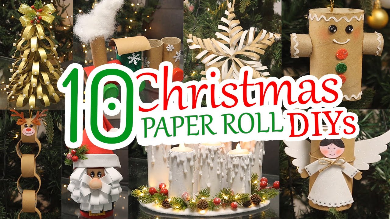 DIY Christmas crafts with toilet paper rolls