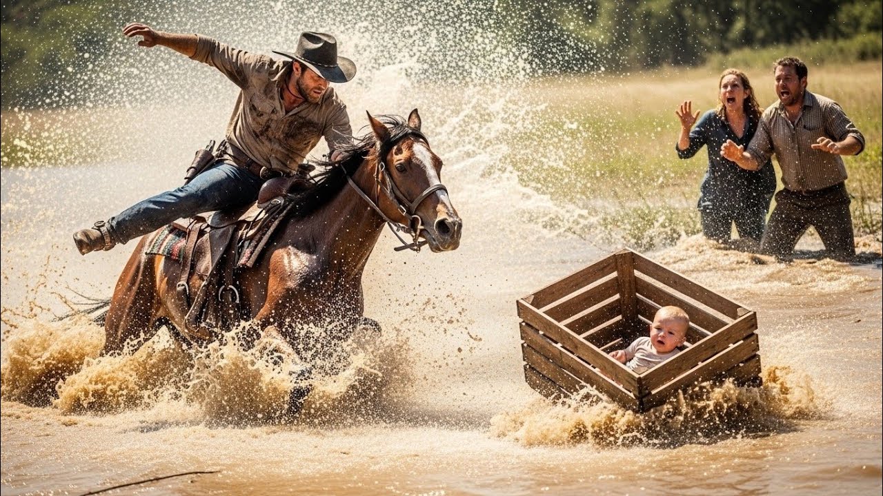 Heroic Cowboy Leaps Into Raging Flood To Save A Stranded Baby | A Wild West Miracle