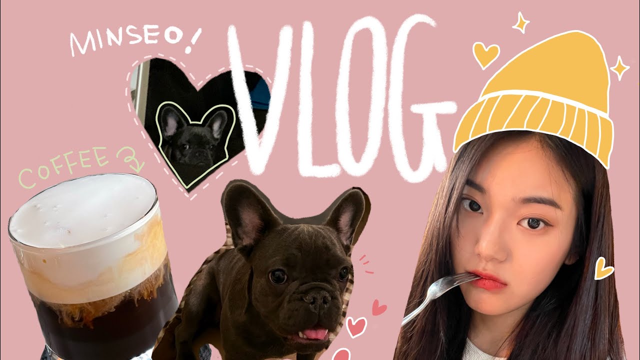 오랜만ㅇㅔ 맛있는 커피.. 그리고 우리집에 강아지 뭉태가 왔다...!💖 / [민서 Vlog]
