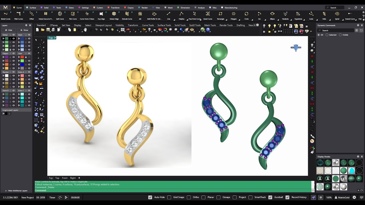 Surface making Matrix Gold | Rhino Matrix Classes IDS