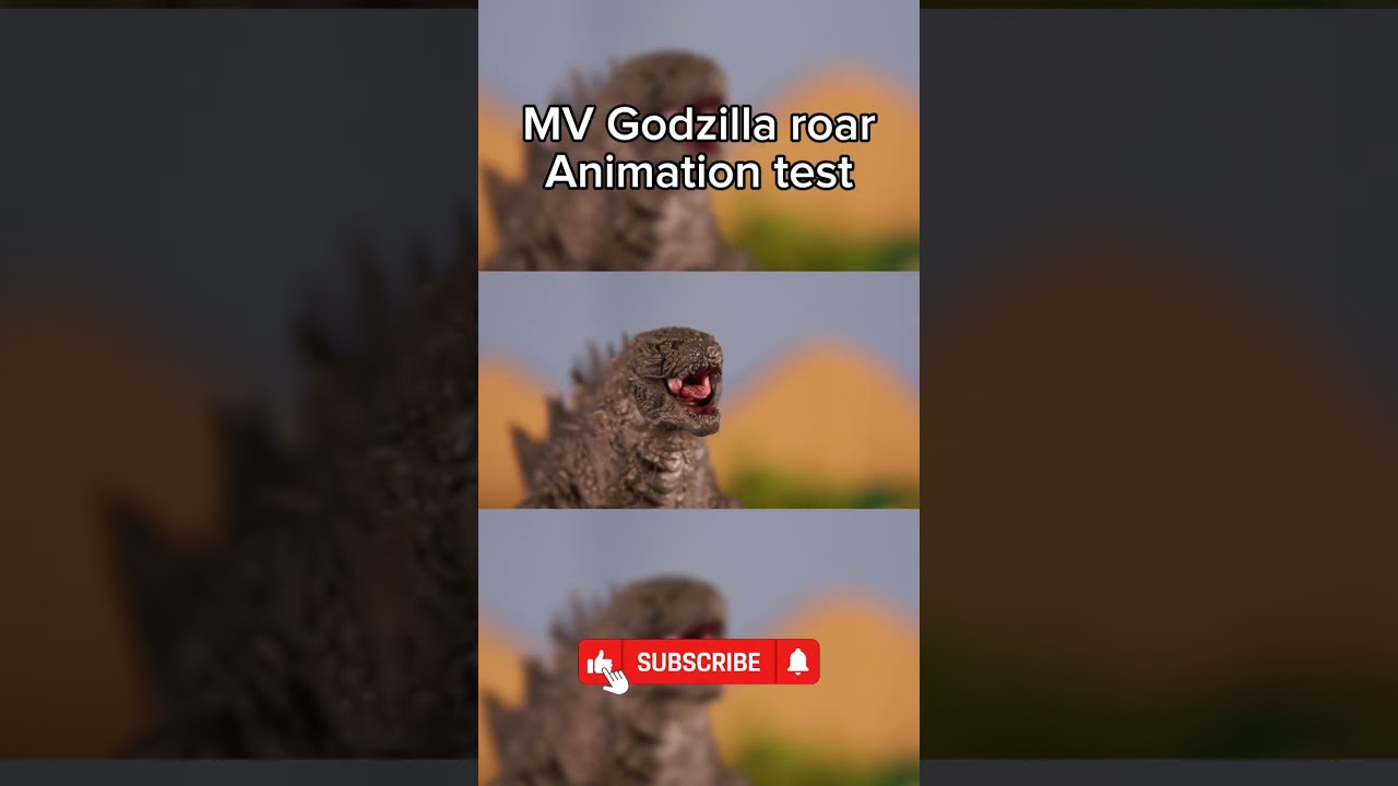Monsterverse Godzilla roar | stop motion animation test 