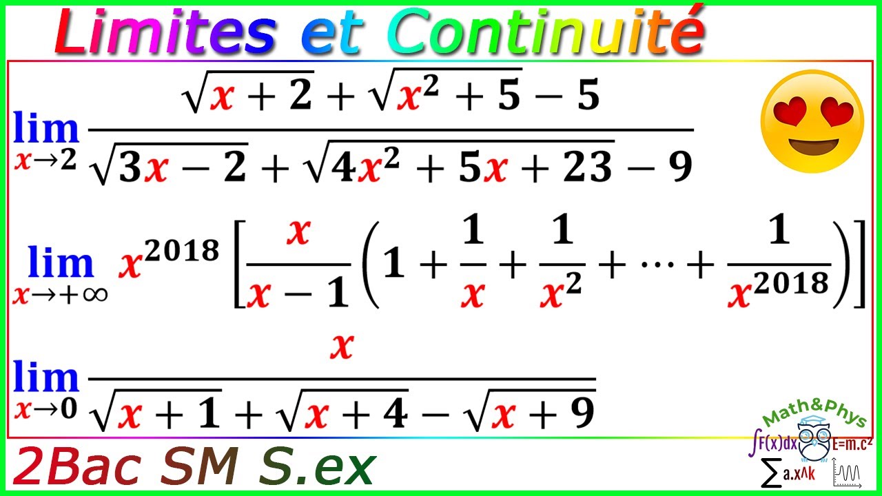 Calcul de Limites - Limites et Continuité - 2 Bac SM S.ex - [Exercice 31]