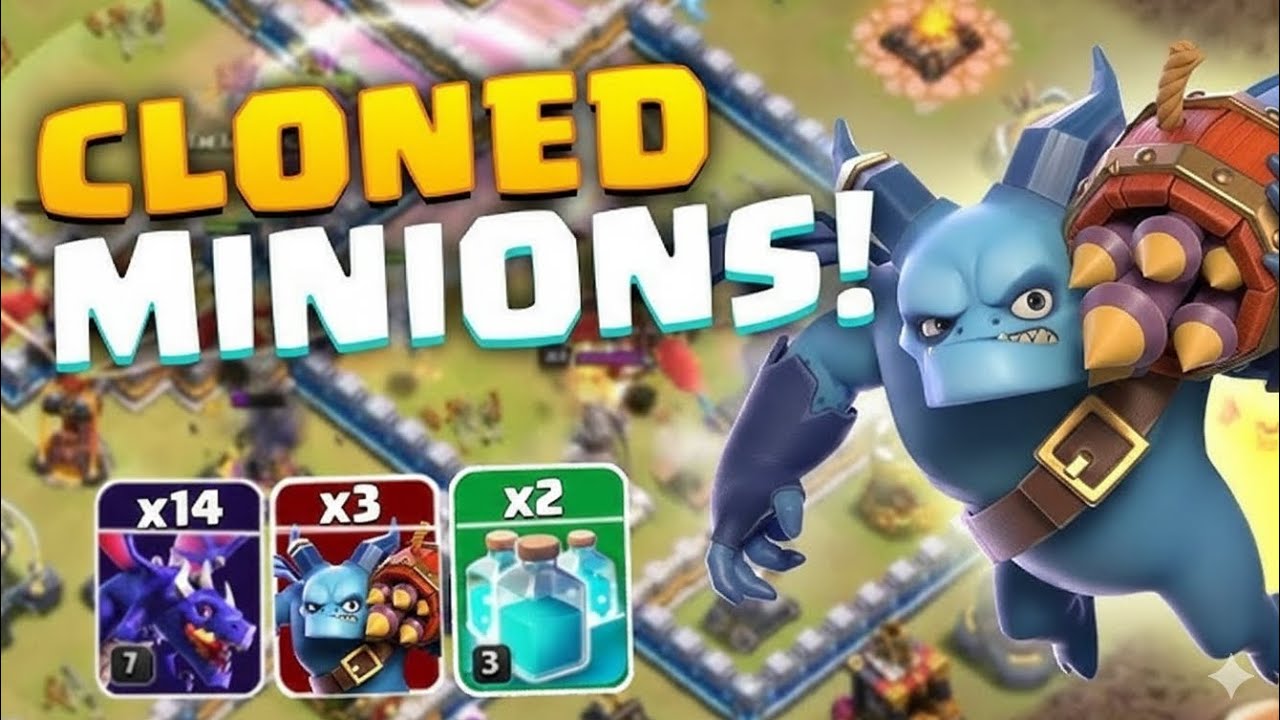 The Ultimate No-Hero Strategy for TH12! (Super minion + clone spell)