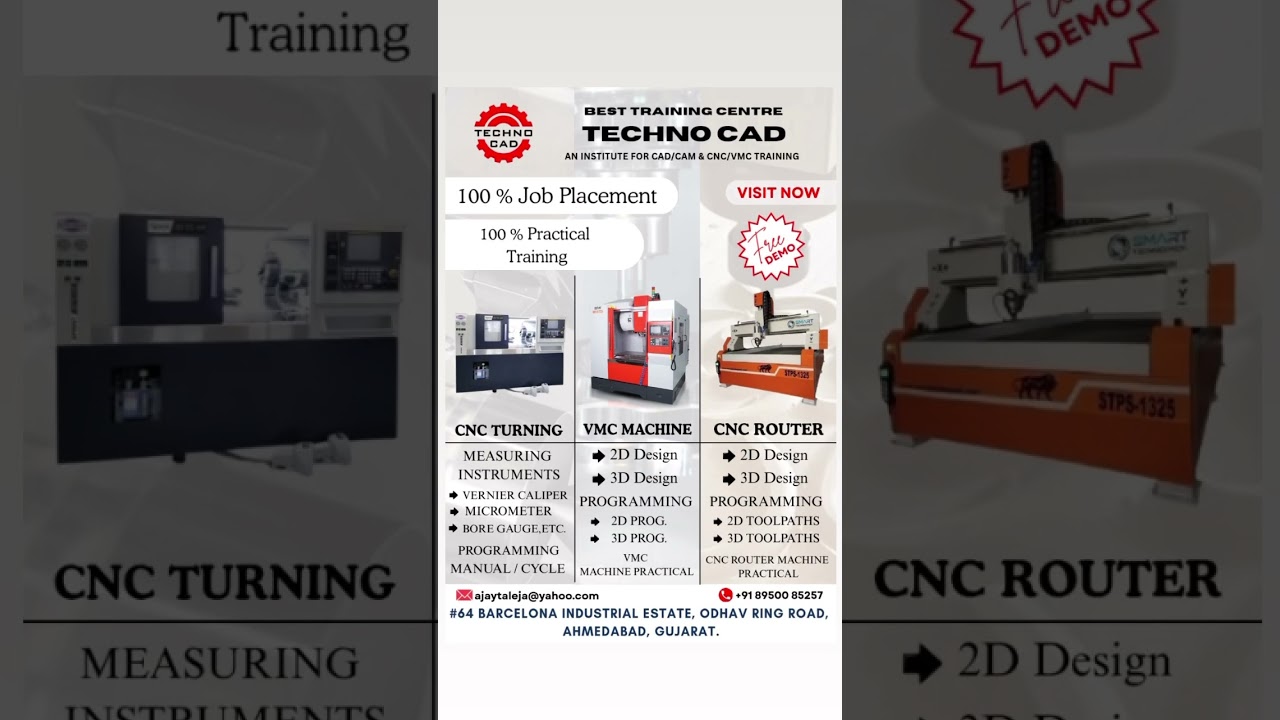 Best training centre in Ahmedabad Technocad&hellip;. #trend #viral #cnc #vmc #cncrouter