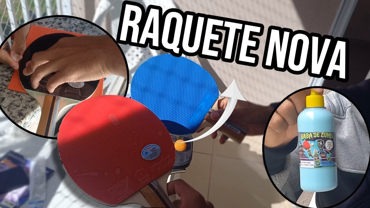 MONTAGEM DA MINHA RAQUETE DE TÊNIS DE MESA PARA INICIANTES!! (Ficou perfeita)