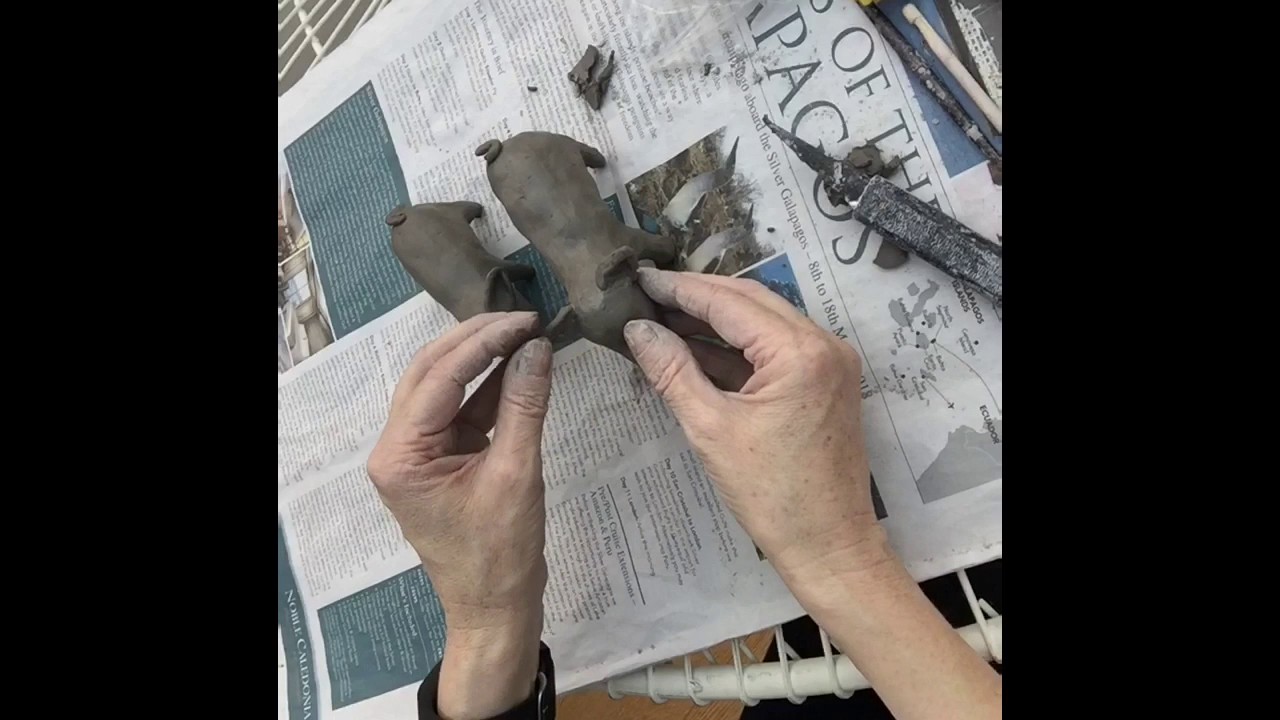 How to make a clay pig.