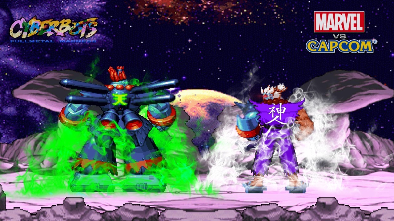 Cyber Shin Akuma vs Zero Akuma - Cyberbots X Marvel vs Capcom MUGEN @yhe100