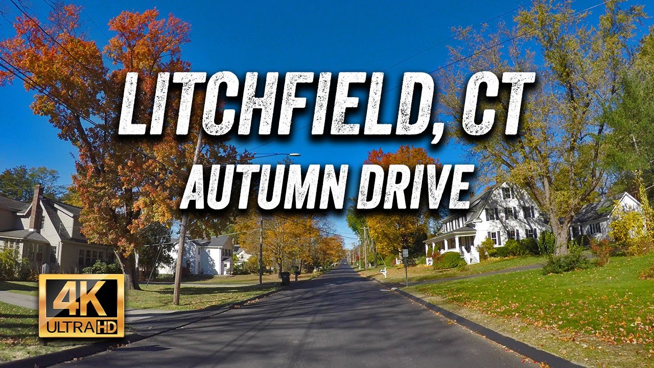Autumn Colors & Fall Foliage in Litchfield, Connecticut in New England - Oct 2023 - 4K