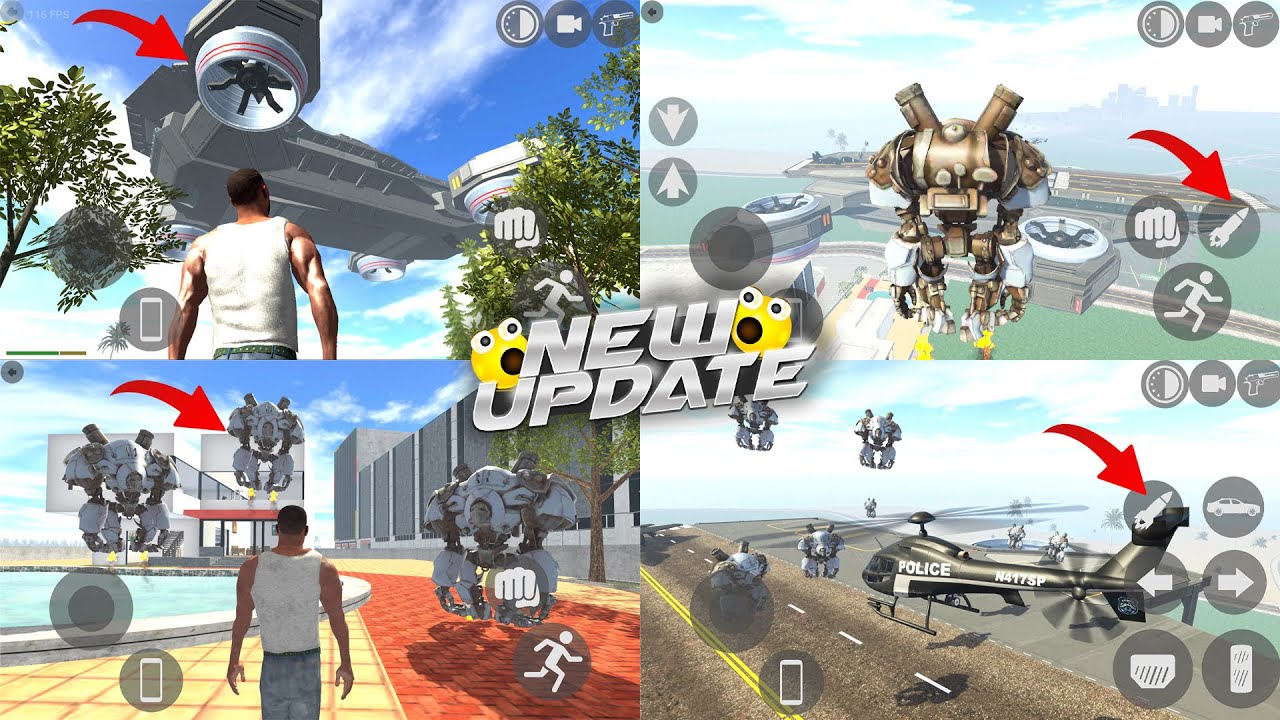 Finally New Update in INDIAN BIKE DRIVING 3D😱 Helicarrier Robots (SECRET)