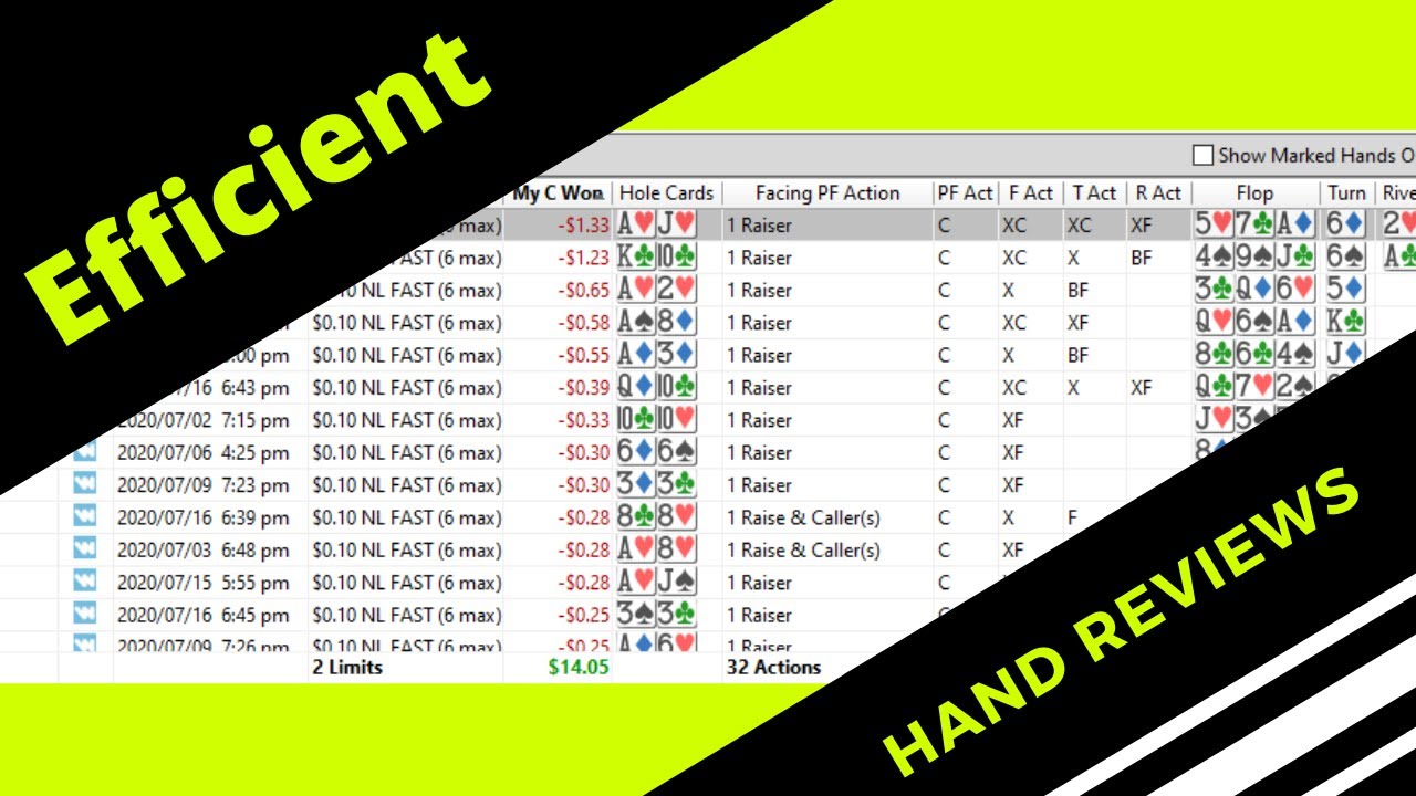 Make the PokerTracker 4 hand report more useful and efficient
