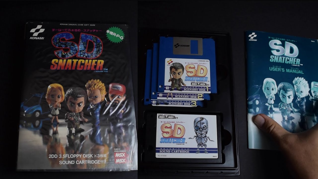 SD-Snatcher MSX 2 RA011 -- ＳＤスナッチャー unboxing