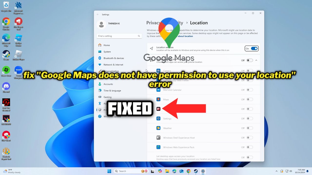 (ИСПРАВЛЕНО) Ошибка «У Google Карт нет разрешения на использование вашего местоположения»