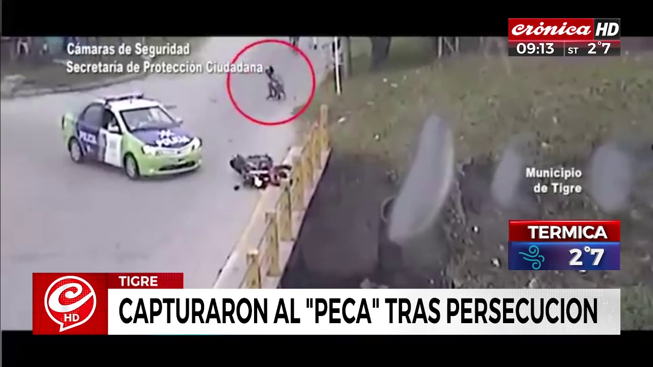 Impresionante persecución terminó con "El Peca" detendio