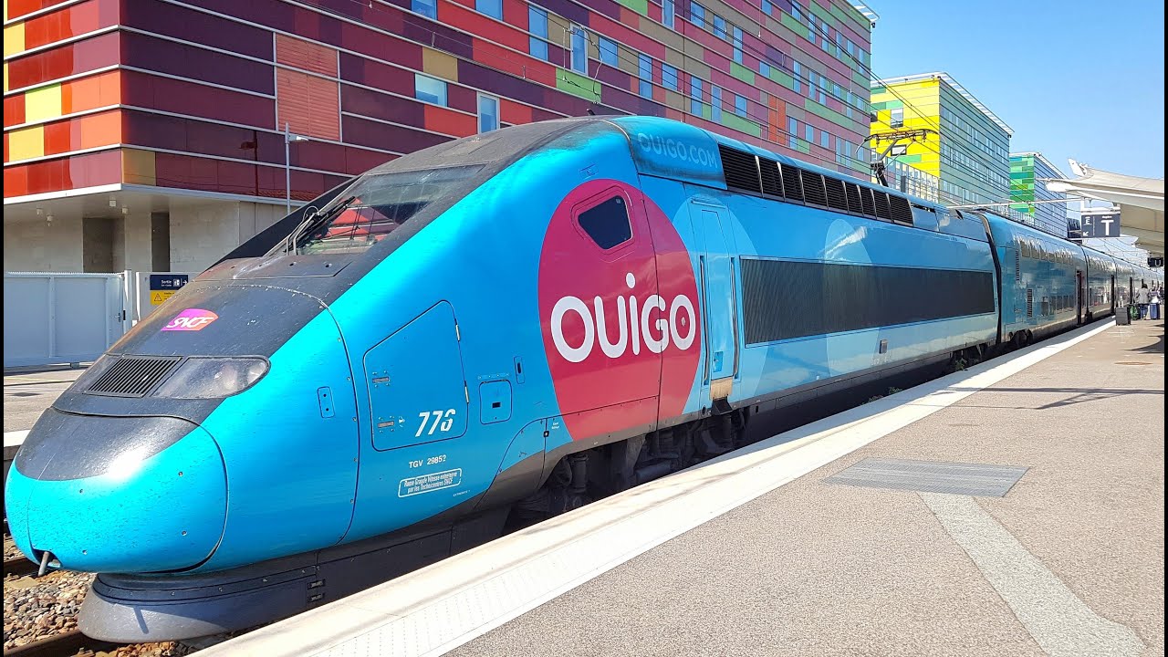 TGV OUIGO🚄Duplex Dasye HD : Paris - Gare de Lyon➡️Perpignan via Nîmes - Pont du Gard