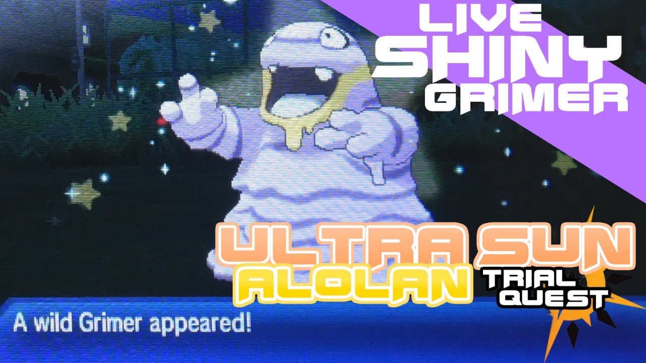 454- LIVE! Shiny Alolan Grimer in Ultra Sun after ~2000 REs!! (USTQ #1)