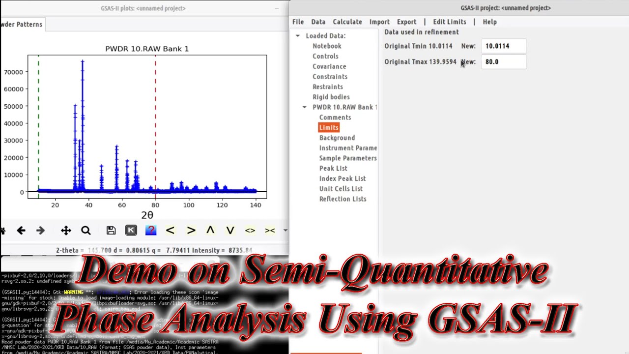 Demo on Complete Semi-quantitative Phase Analysis using GSAS-II