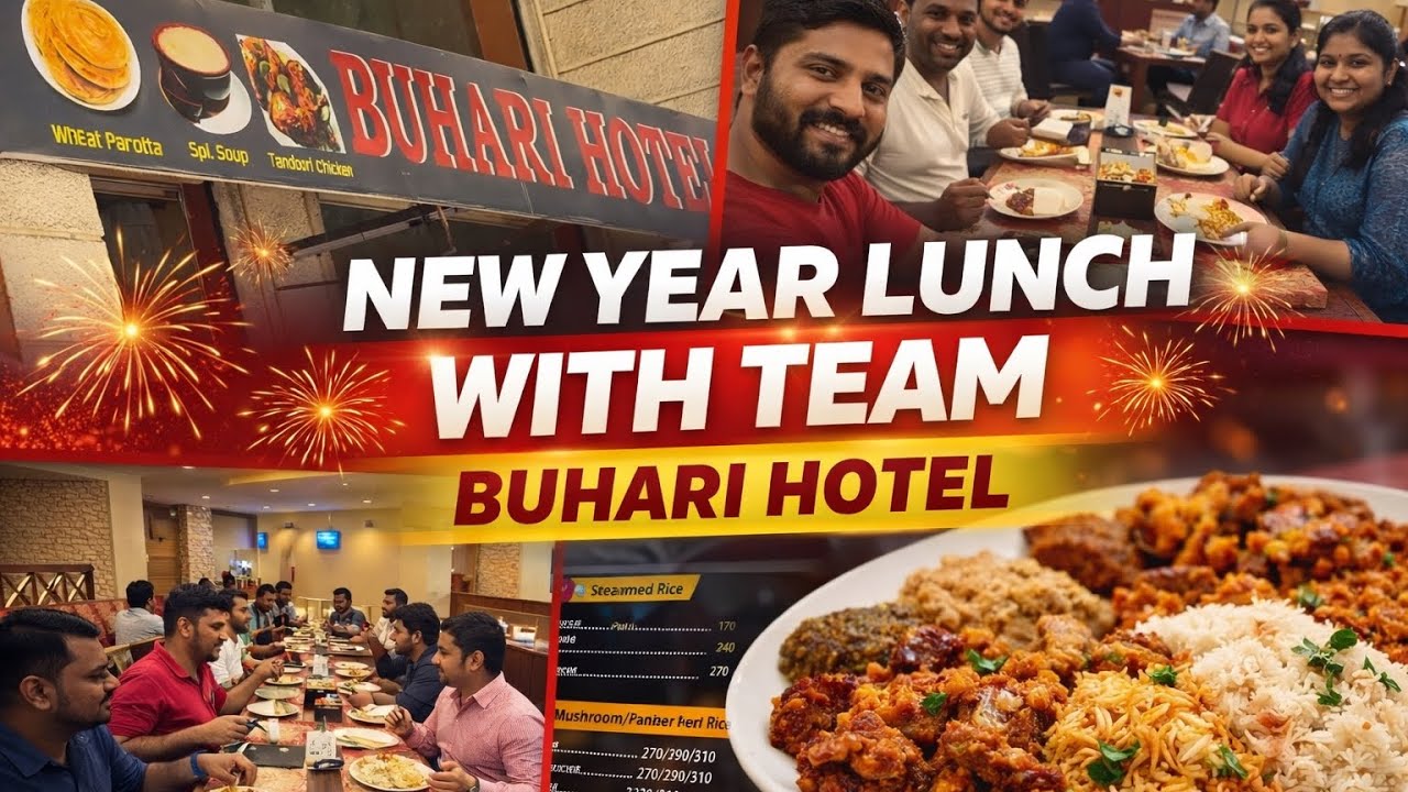 New Year Day Vlog 🎊 | Team Lunch at Buhari Hotel | NIMI Office #vlog #viralvlogs 