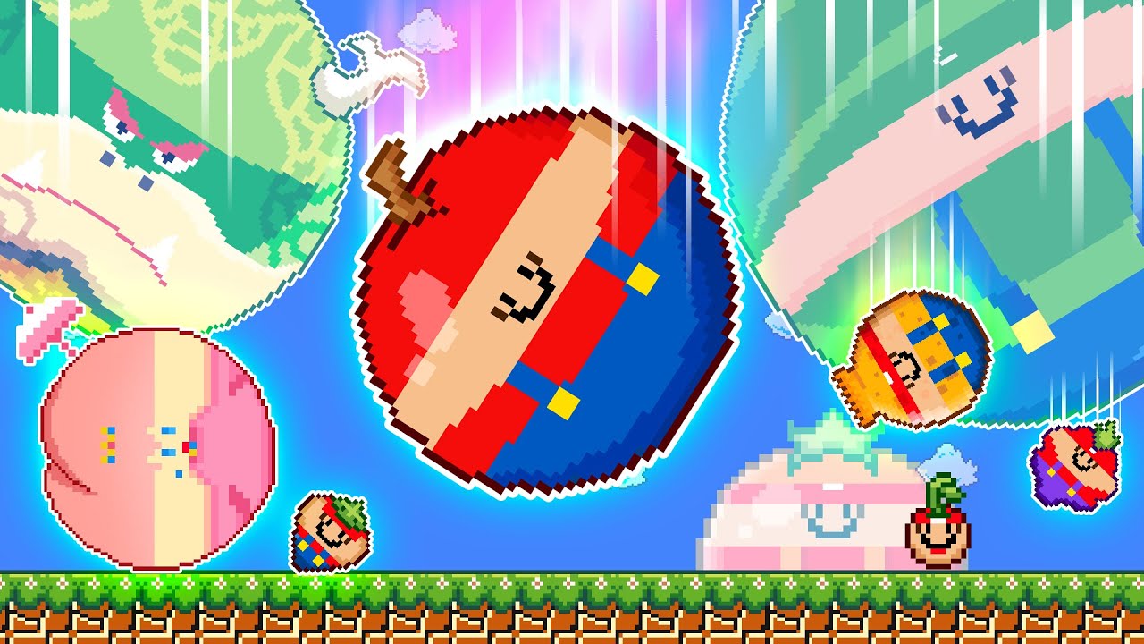 Mario vs the Watermelon Game (SUIKA) but it Fruit Bros. | Game Animation