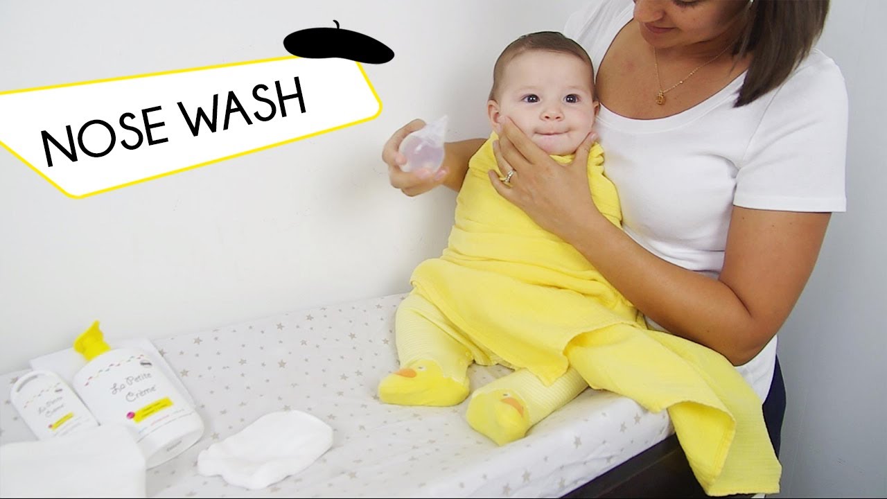Gently wash baby's nose - WITH NO CRY
